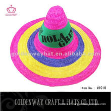 Vente en gros la plus nouvelle fête adulte promotionnelle chapeau de paille de sombrero mexicain